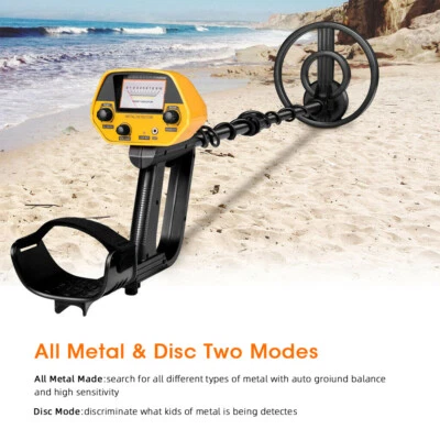 MARKENLOS Professioneller LCD Metalldetektor Gold Metal Detector Wasserdicht Tiefensonde