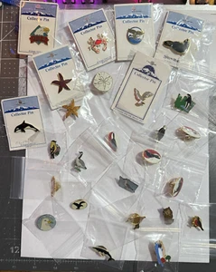 Washington State themed Wildlife Souvenir Enamel Lapel Pins - LOT of 26 - Picture 1 of 12