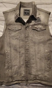 Parish Nation Men's Jean Vest Size 2XL - Picture 1 of 6