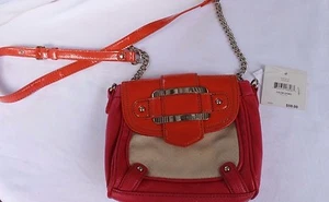 NWT Nine West Coral Pebbled Leather lLike Handbag Swing Pack Adjustable Strap - Picture 1 of 1