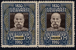 Ö 1910 Geburtstagsausgabe Paar ANK 177 Postfrisch ** MNH BHG ND - Picture 1 of 3
