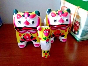 VINTAGE MEXICAN TONALA POTTERY FOLK ART DRAGON SQUEAK FIESTA NOISE MAKERS RARE! - Picture 1 of 3