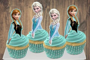 Disney FROZEN ELSA AND ANNA Cupcake Topper (12pcs) - Picture 1 of 2