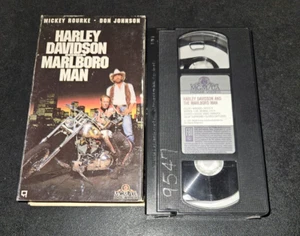 Harley Davidson And The Marlboro Man (VHS, 1992) Mickey Rourke Rare Action HTF - Picture 1 of 4