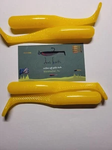 5" Swimbait, Round Nose, gelb, 10 Stück, Dee's Baits - Bild 1 von 1