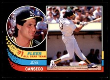 1992 Cartwright's Players' Choice Gold Jose Canseco Oakland Athletics #1