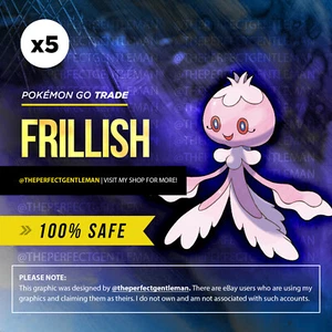 x5 Frillish Female Pokemon #592 GO Gen 5 Unova - Picture 1 of 4