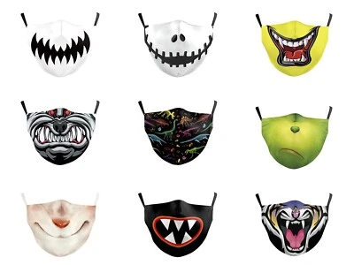 Kids/Adult Unisex Adjustable Vampire Monsters Mouth Masks Beast Grinch Facemasks - Image 1 of 4