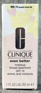 Clinique Even Better Makeup ampio spettro Spf 15 ~ WN 76 grano tostato ~ 1 oncia - Foto 1 di 6