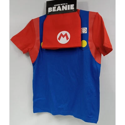 Ropa Híbrida Nintendo Super Mario Camiseta y Gorro Combo TOTALMENTE NUEVO Foto 1 de 4