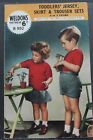 Vintage Weldons Toddlers Jersey Skirt & Shorts Sets Knitting Pattern 2-4 yr 3Ply
