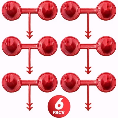 IXIRPRO Red Nozzle 6 Set (1-2) for Spray Foam Gun, Vertical &Horizontal Precision Wedge