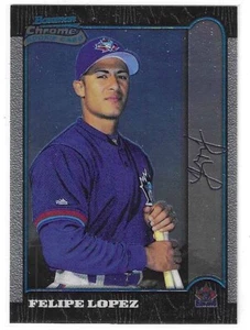 1999 BOWMAN CHROME FELIPE LOPEZ ROOKIE RC #346 TORONTO BLUE JAYS - Picture 1 of 2