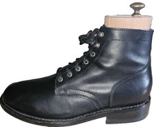 Used Mens Size 10.5 Black Leather Boots President Lace-up Thursday Boot Company