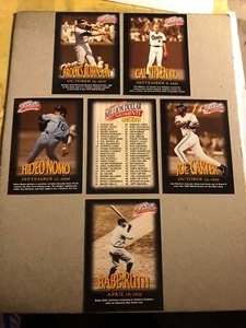 (6)1997 Fleer Million $ Moments#1/3-B.Ruth/5-Robinson/8-Ripken/16-Nomo/20-Carter - Bild 1 von 12
