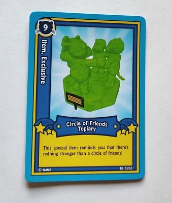 Webkinz Tarjeta Coleccionable Serie 2 Artículo, Círculo Exclusivo de Amigos Topiario B2-53/85 Foto 1 de 2