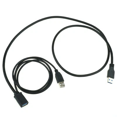 USB 3.0 Extension Cable 1.6ft Female to Male Splitter Cord Power Data Sync Wire - Image 1 of 4