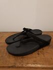 fitflop size 8 sandals Black Suede Thong 