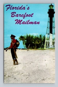 Postal The Barefoot Mailman - Hillsboro Light Florida - c1960 - Imagen 1 de 2