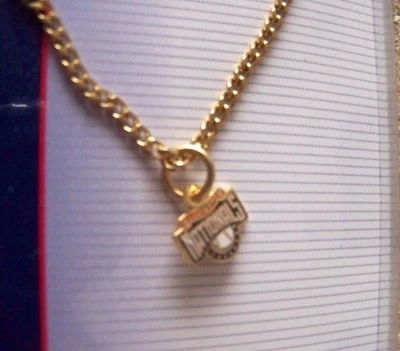 Washington Nationals logo gold tone necklace MLB - Image 1 of 3