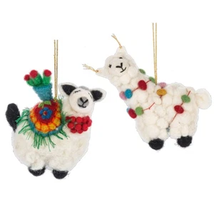 Wollfilz Lama Weihnachtsschmuck | 2 Stile - Bild 1 von 5