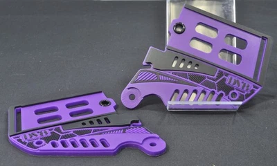 Orejas de muesca DV8 - Líneas hexagonales V2 - JT Proflex - Negro/Púrpura Foto 1 de 4