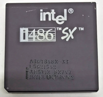 Intel INTEL i486 SX 80486 33MHz A80486SX-33 SX931 - 33MHz - Sockel 1/2/3 #1741 - Bild 1 von 2