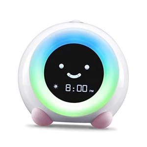 Mella Ready to Rise Children's Trainer, Alarm Clock, Night Light Blush Pink - Picture 1 of 7