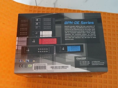 iStarUSA BPN-DE350HD-RED Trayless Hard Drive Cage (3x5.25" to 5 x 3.5" 12Gb/s) - Image 1 of 4