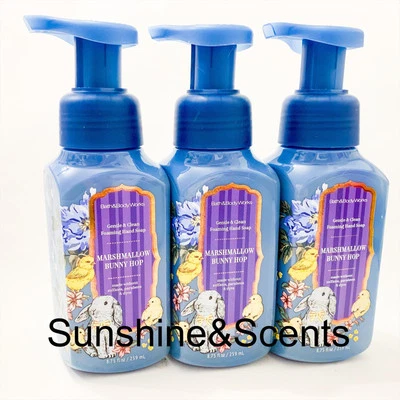 PACK de 3 Jabón de Manos Espumoso Suave Bath & Body Works MARSHMALLOW BUNNY HOP 8,75 OZ Foto 1 de 3