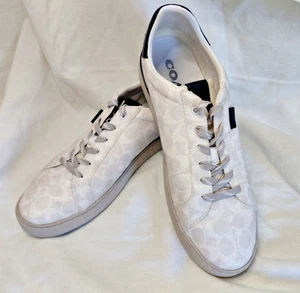 Zapatilla deportiva para hombre 13D Coach de cuero + Lowline Signature de caña baja tiza cobalto G5025 - Imagen 1 de 8