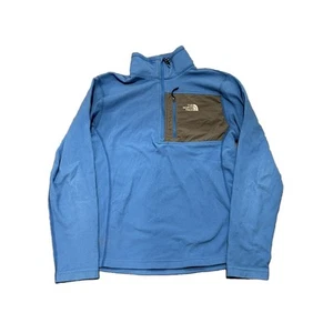 The North Face Fleece Pullover Quarter Zip Jacke Blau Outdoor Herren Small - Bild 1 von 8
