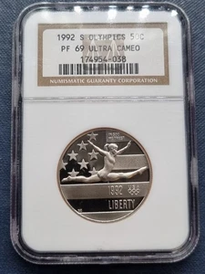 1992 S Olympics Half Dollar Commemorative PF69 Ultra Cameo NGC #93849 - Picture 1 of 2