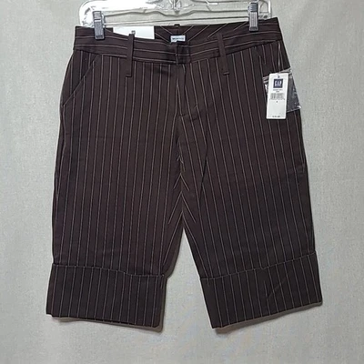 Bermudas Knickerbocker con puños Gap para mujer talla 4 ajuste ultra bajo elástico marrón Foto 1 de 4