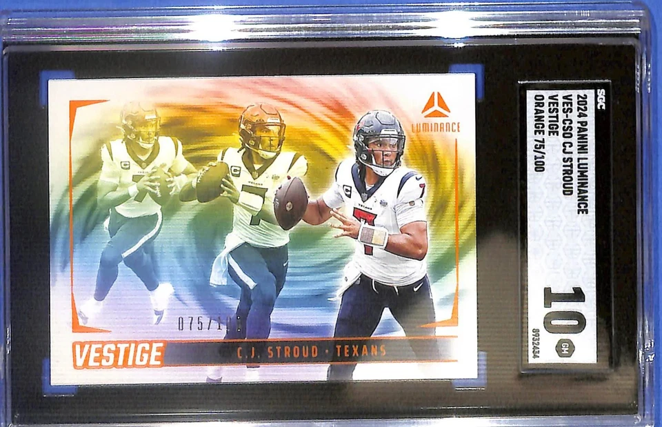 2024 Luminance CJ Stroud Vestige Orange /100 SGC 10 VES-CSO Houston Texans - Image 1 of 1