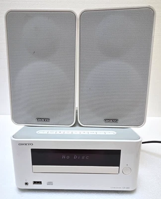 Onkyo CR-265 Mini Stereo System CD Bluetooth D-T25 Speakers Tested & Working! - Image 1 of 4