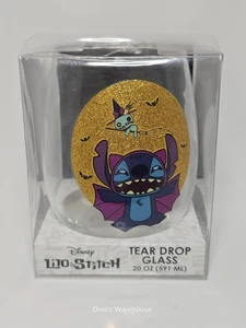Disney Lilo & Stitch Halloween Träne Tropfen Glas "Stitch" 20oz Stiellos Weinglas - Bild 1 von 5