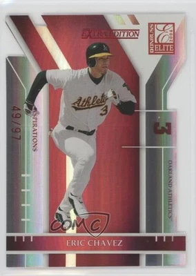 Donruss Elite 2004 edición extra Aspirations troquelado 49/97 Eric Chávez #51 0 lm Foto 1 de 3