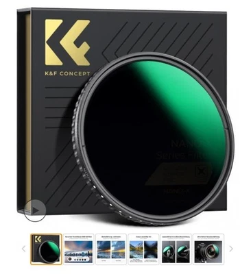 K&F Concept Magnetic Variable ND Filter Magnetic ND Filter 72mm ND8-ND128 - Bild 1 von 4