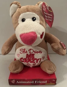 Peluche de colección DanDee amigo animado oso de San Valentín "She Drives Me Crazy" ¡Nuevo! - Imagen 1 de 9