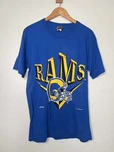 Vintage Nutmeg Rams Blau T-Shirt 1995 Herren Größe M - Bild 1 von 5