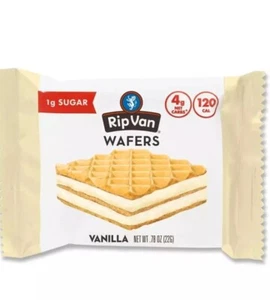 Rip Van Vanilla Wafer Cookies - Keto Snacks Vegan Low Carb & Low Sugar 16 Count - Picture 1 of 4