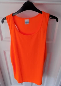 AWDis Women's Just Cool Sleeveless Cool Vest JC015 - Electric Orange - Size L - Picture 1 of 8