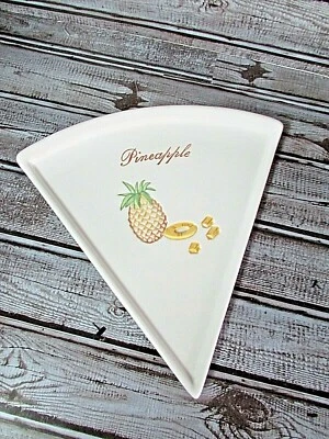 Plato de piña Buono Pottery Barn vintage 1 rebanada triángulo Foto 1 de 3