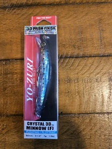 Yo-Zuri F1145-GHIW Crystal 3D Minnow Sardine Floating 90mm 3 1/2" Lure - Picture 1 of 1