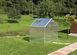 Gutta Aluminium Gewächshaus 3,50 m² Typ F2 mit 6 mm Polycarbonat Stegplatten - Bild 1 von 2
