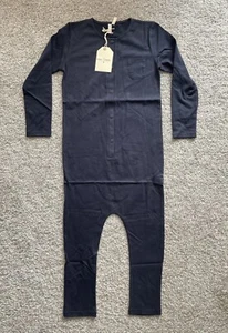 Gray Label Organic Kids Clothing One Piece Play Suit Long Sleeve night Blue 7-8y - Picture 1 of 11