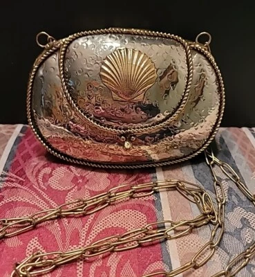 Bolso Bandolera/Hombro Cartera de Metal Mixto Diseño Concha Lunacy Designs De Colección Foto 1 de 4