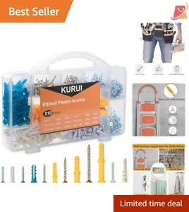 510Pcs Picture Hanging Kit - 6 Sizes Wall Anchors & Screws Organized - Picture 1 of 11