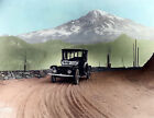 1919 Electric Car Tour To Mt. Rainier WA Old Photo 8.5&quot; x 11&quot; Reprint Colorized